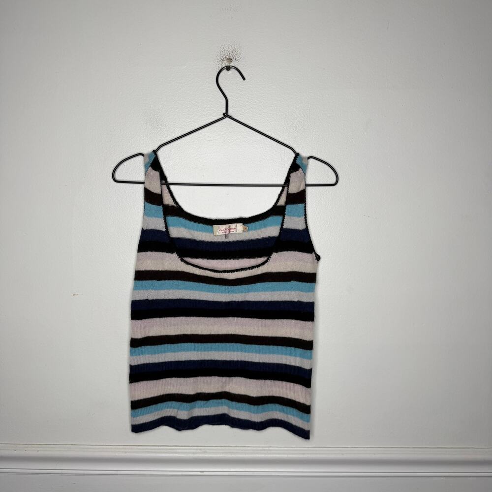 Zadig & Voltaire 100% Cashmere Stripe Tank Top Womens 1 US XS